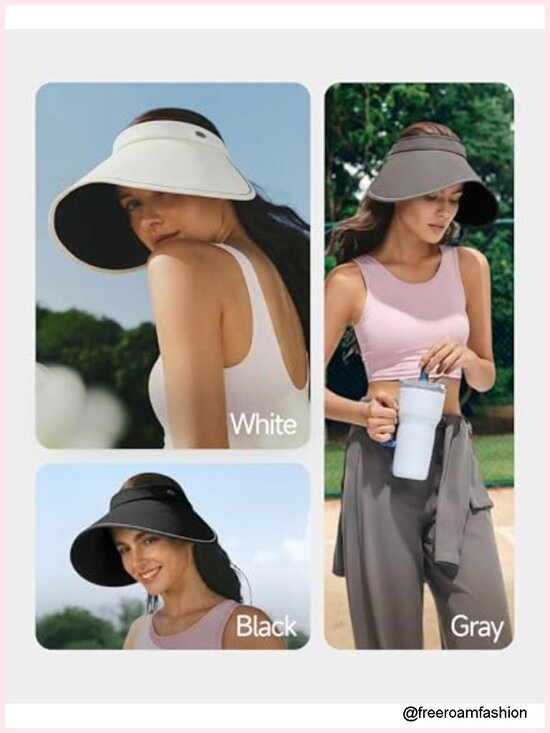 Wide Brim Sun Hat UPF50+ UV Protection Rollable Packable Travel Beach main image 6